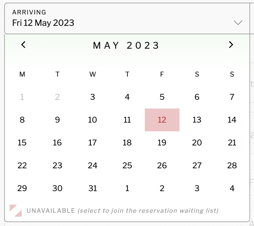 Wait List Feature
